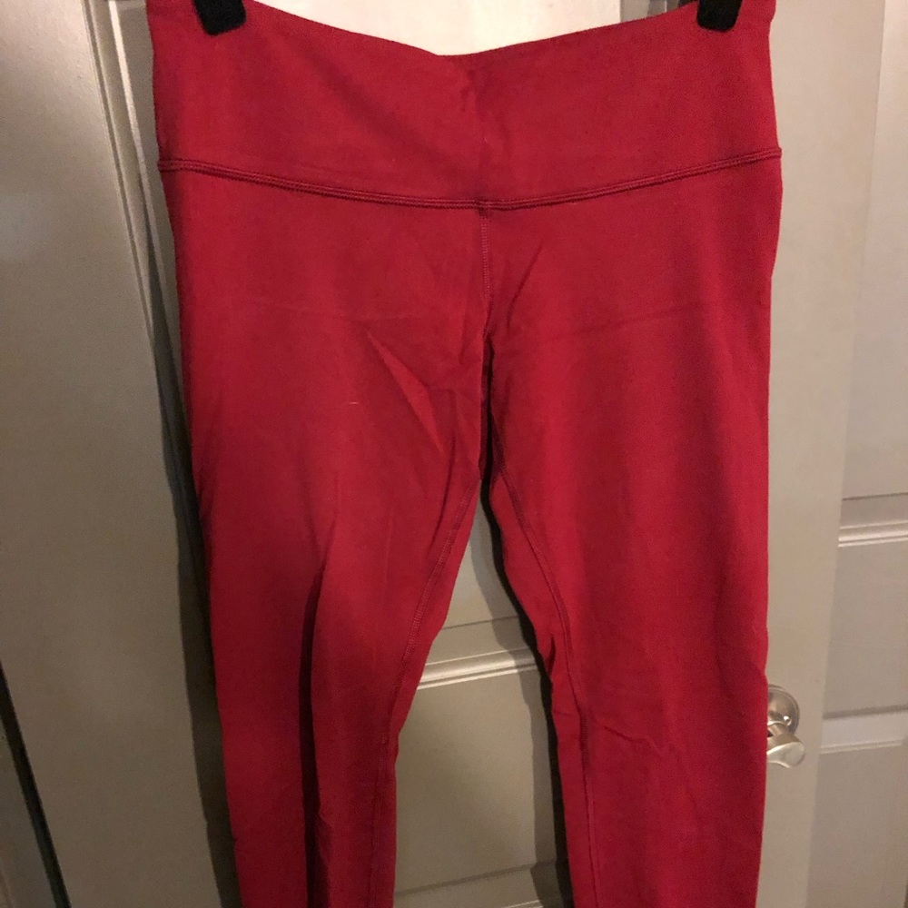 Vintage red lululemon low rise leggings